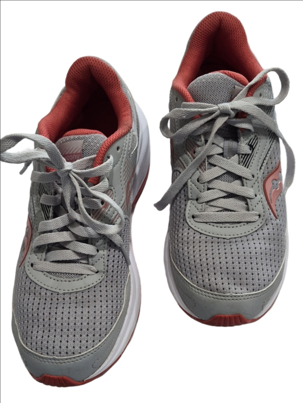 Saucony Cohesion 16 Women’s Running Shoes Grey Orange Size 8